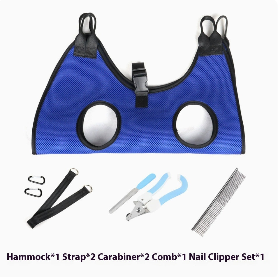 The Pawfect Grooming Hammock – Calm, Clip & Rela